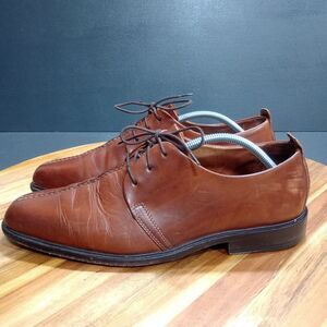 Cole Haan Beckett Oxford Shoes Mens Sz 10 M Brown Split Toe Blucher‎ Cognac